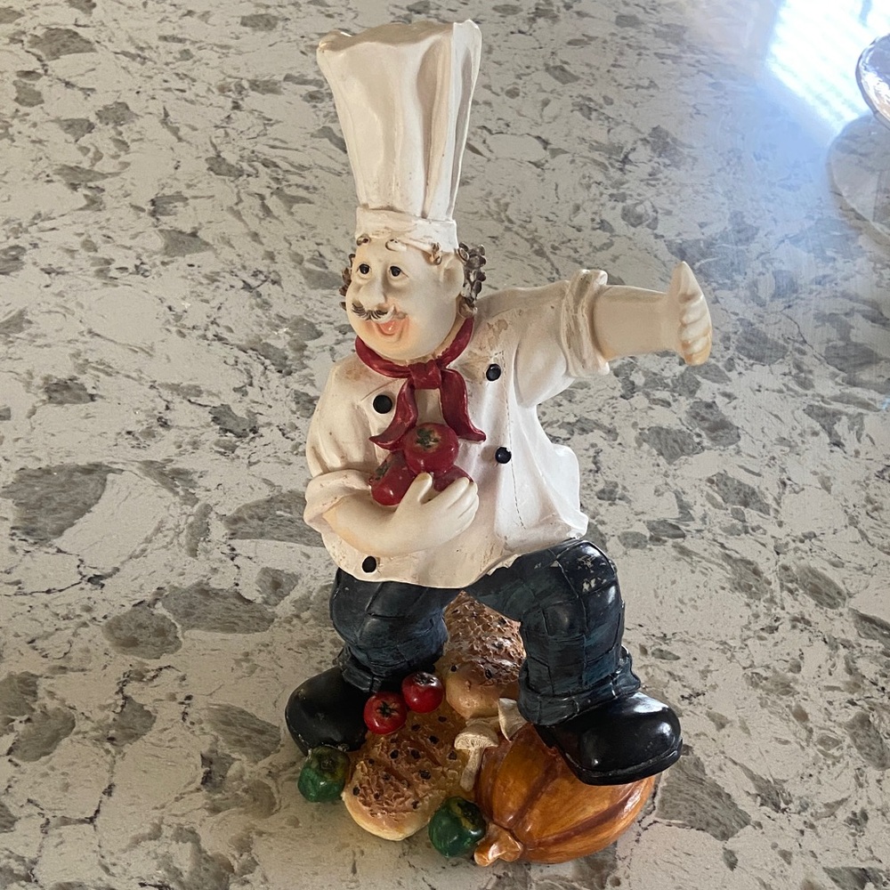 Chef Figurine with Red Scarf